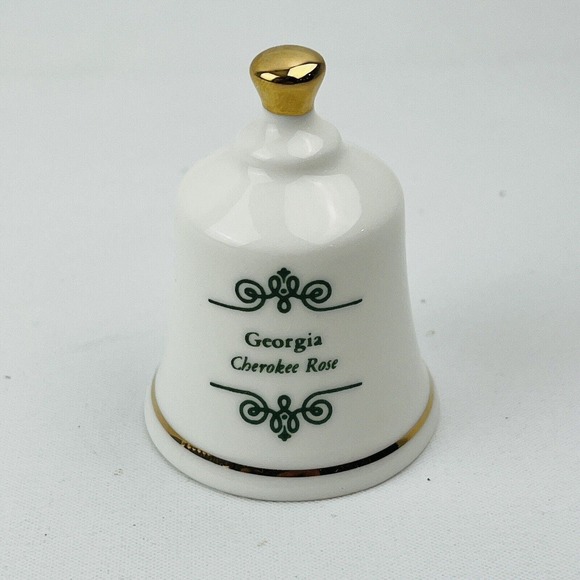 Danbury‎ Mint Georgia Cherokee Rose Official State Flower Bell Collection - Picture 2 of 5